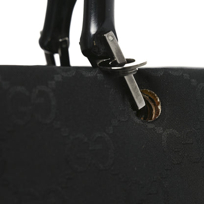 Gucci Nylon Monogram Large Bamboo Shopper Tote Black 20 of 20
