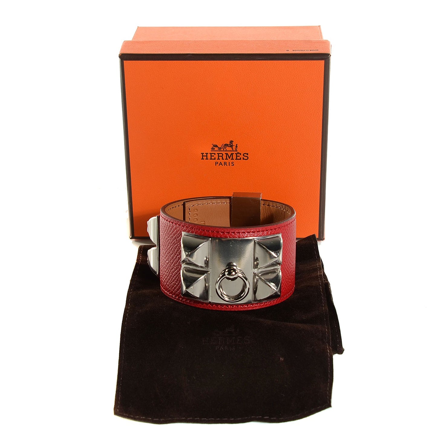 Epsom Collier De Chien CDC Bracelet S Rouge Casaque