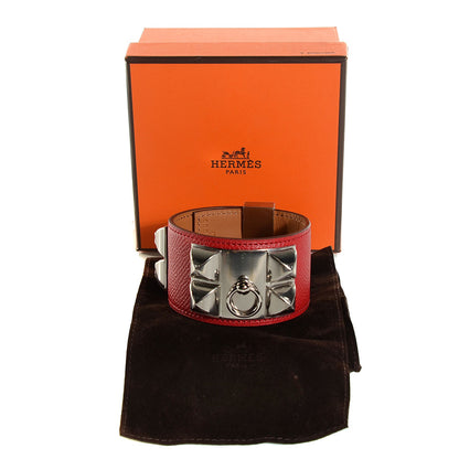 Hermes Epsom Collier De Chien CDC Bracelet S Rouge Casaque 6 of 6