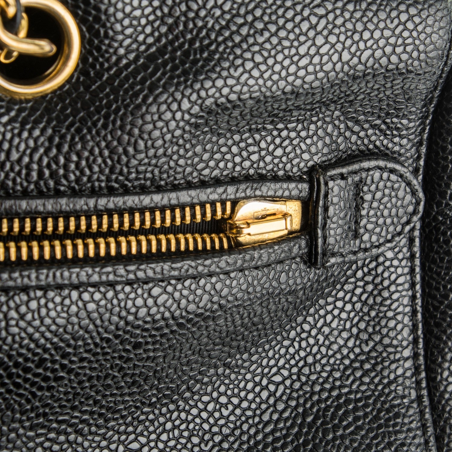 Chanel Caviar Large CC Shoulder Bag Black 8 of 12