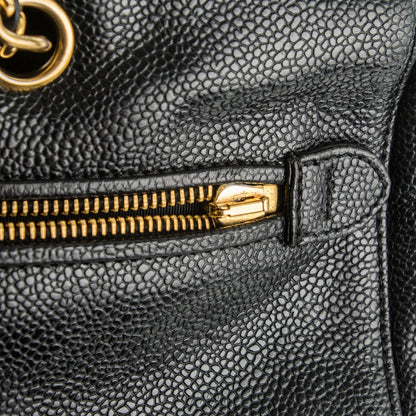 Chanel Caviar Large CC Shoulder Bag Black 8 of 12
