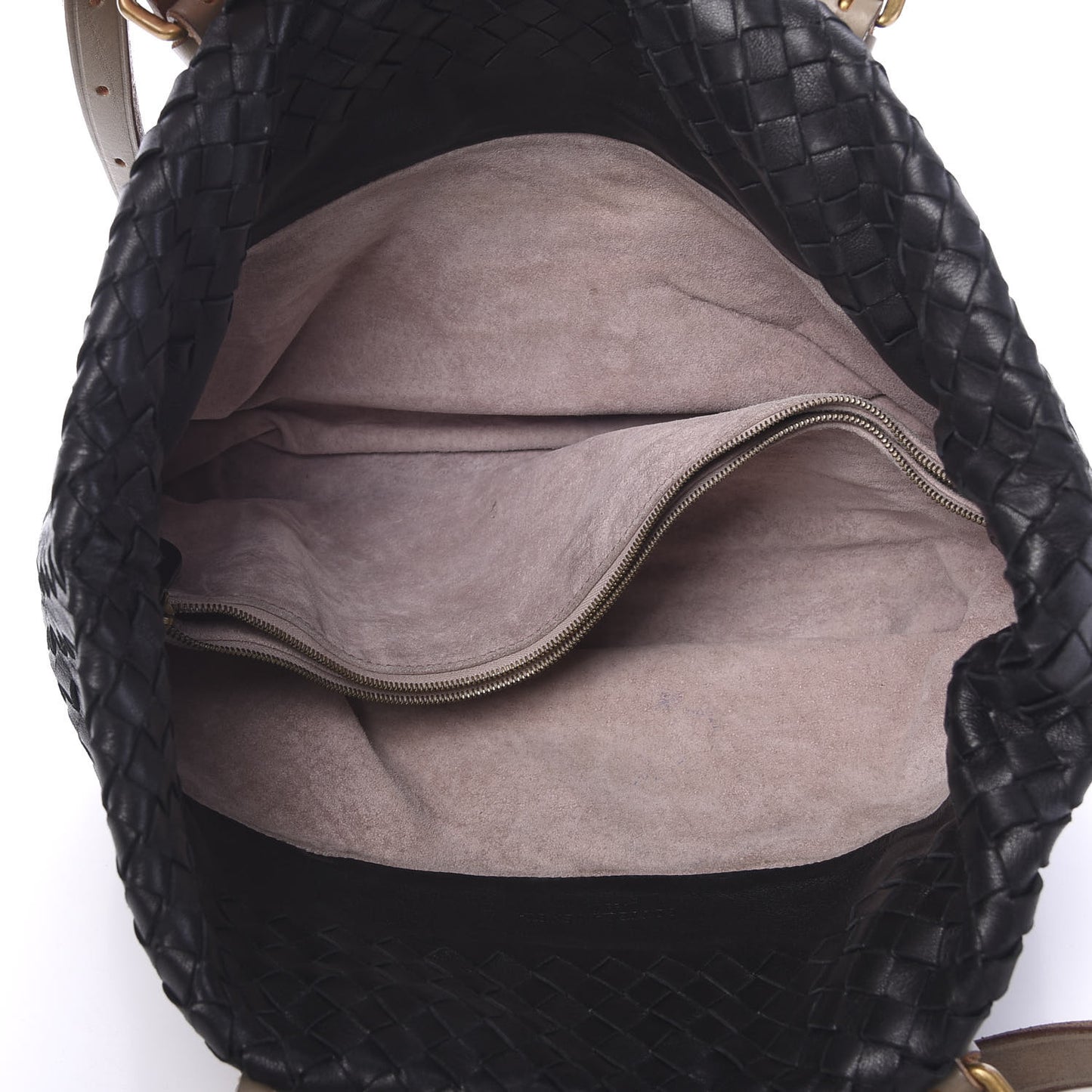 Nappa Intrecciato Mini Marquise Flower Tote Black