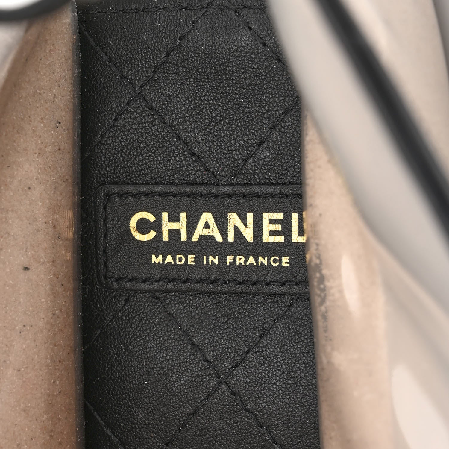 Chanel Lambskin PVC Sand By The Sea Flap With Pearl Strap Black 6 of 12