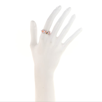 Christian Dior Metal Lacquer Daisy Ring Gold Multicolor 2 of 5