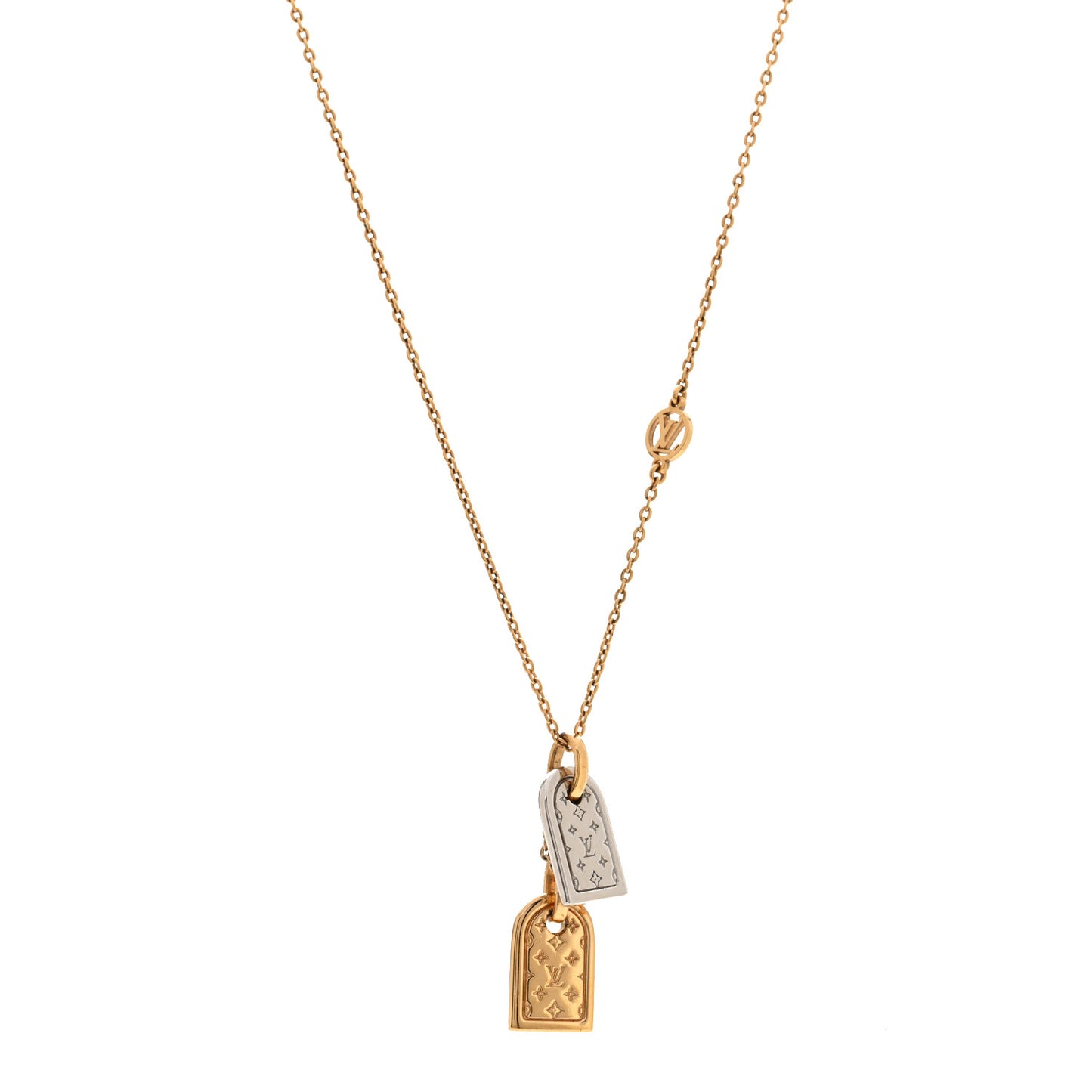 Nanogram Name Tag Necklace Gold Silver