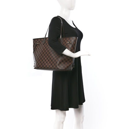 Louis Vuitton Damier Ebene Neo Neverfull MM Rose Ballerine 2 of 10