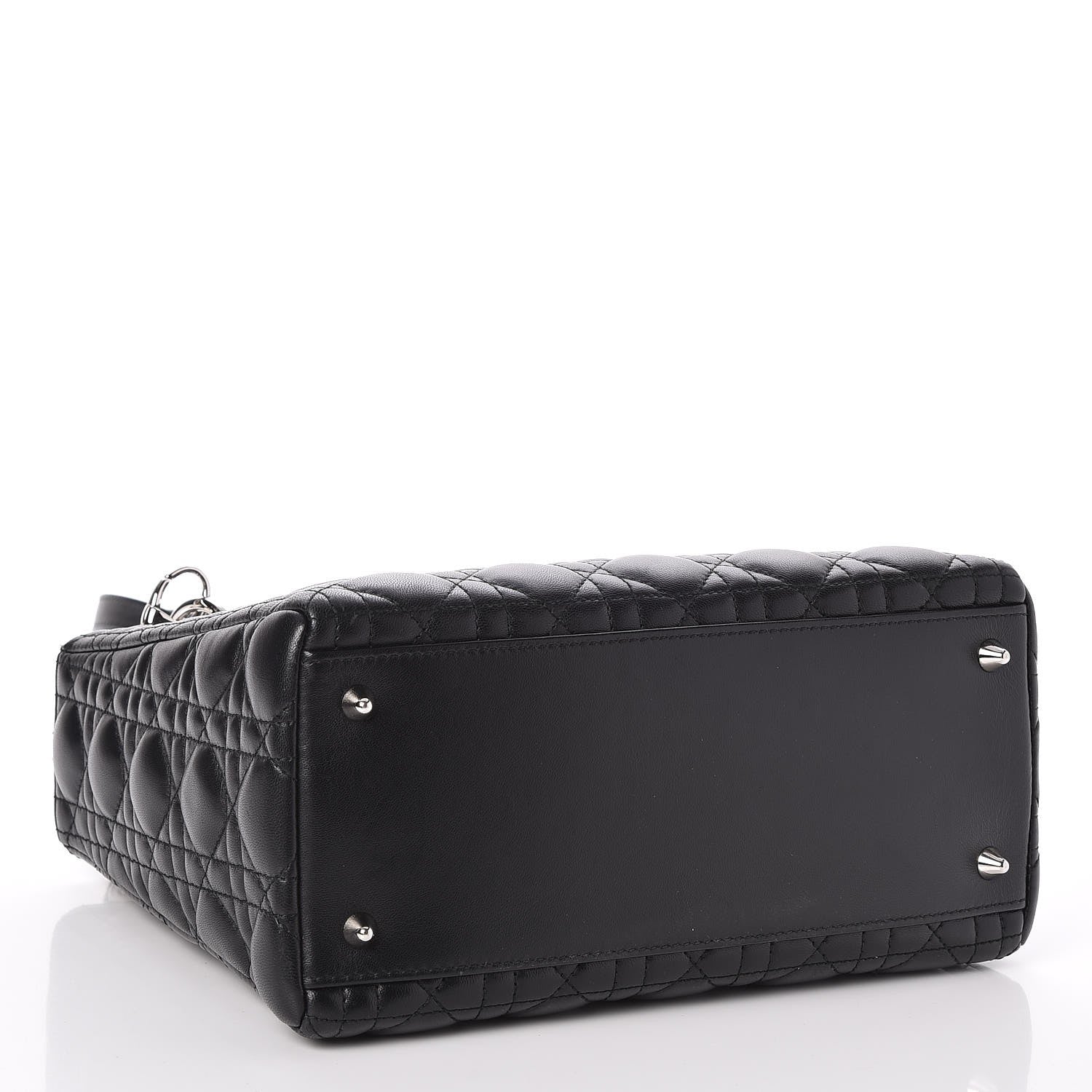 Christian Dior Lambskin Cannage Medium Lady Dior Black 5 of 8