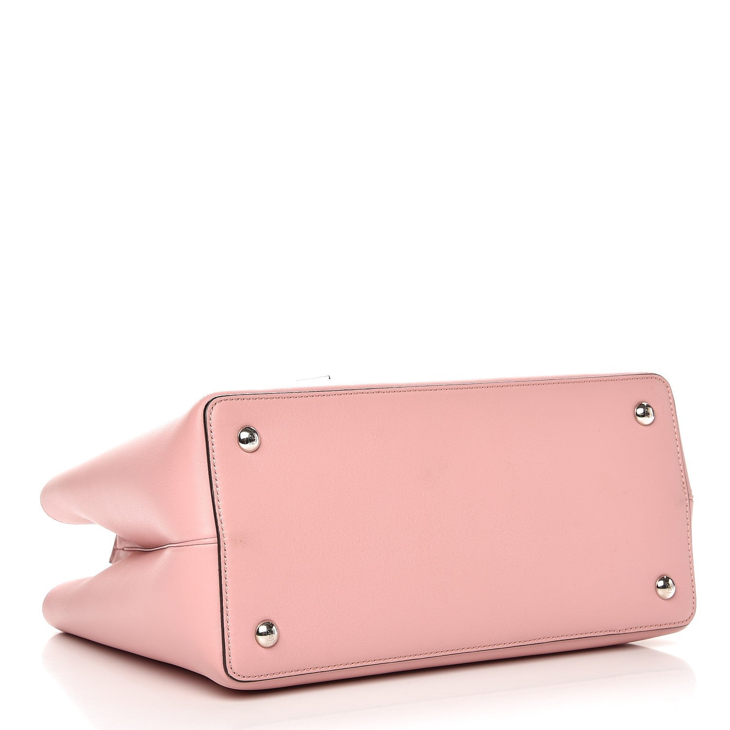 Fendi Vitello Dolce Century Petite 2Jours Tote Bubblegum Lilla Oliva 4 of 10