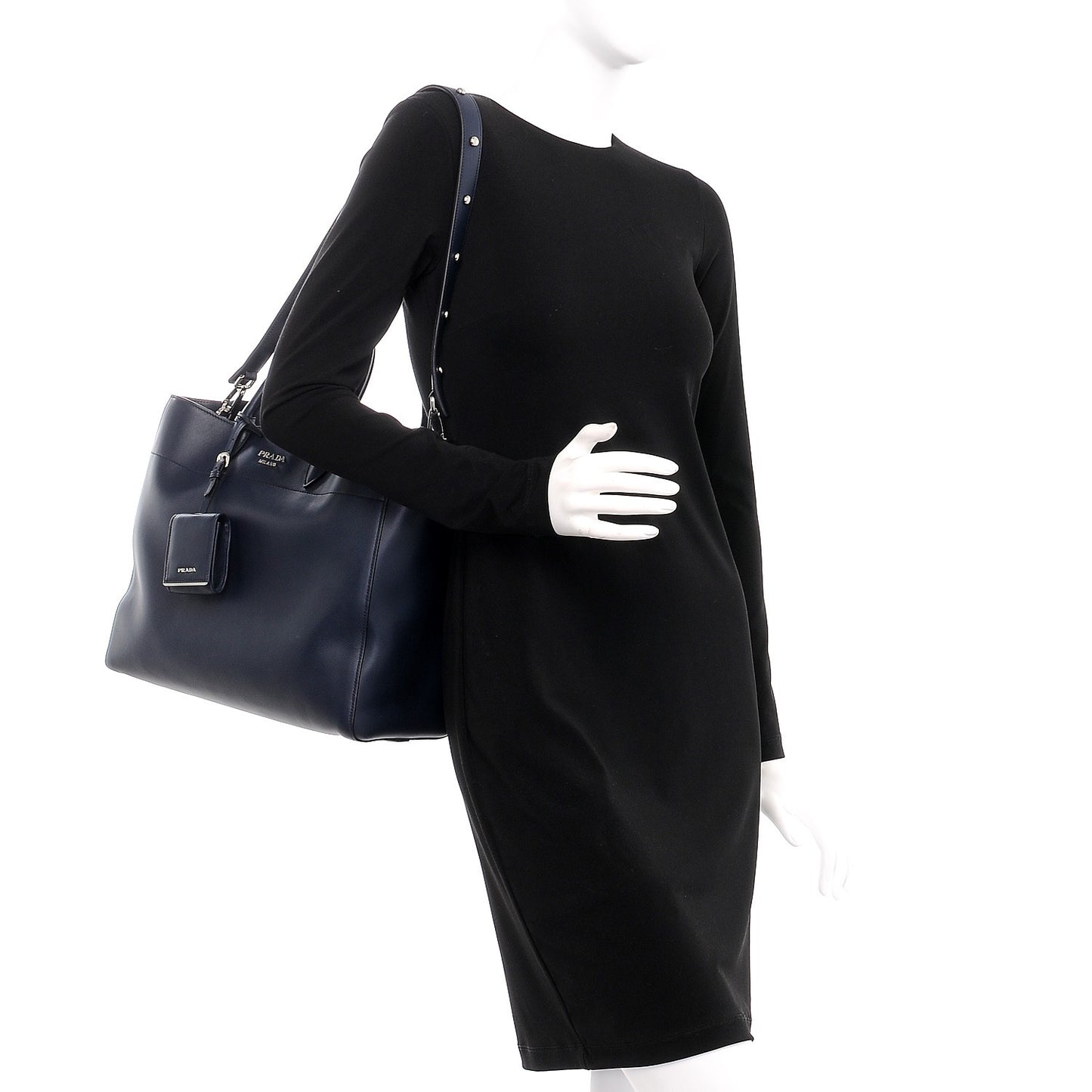 City Calf Tote With Studded Strap Baltico