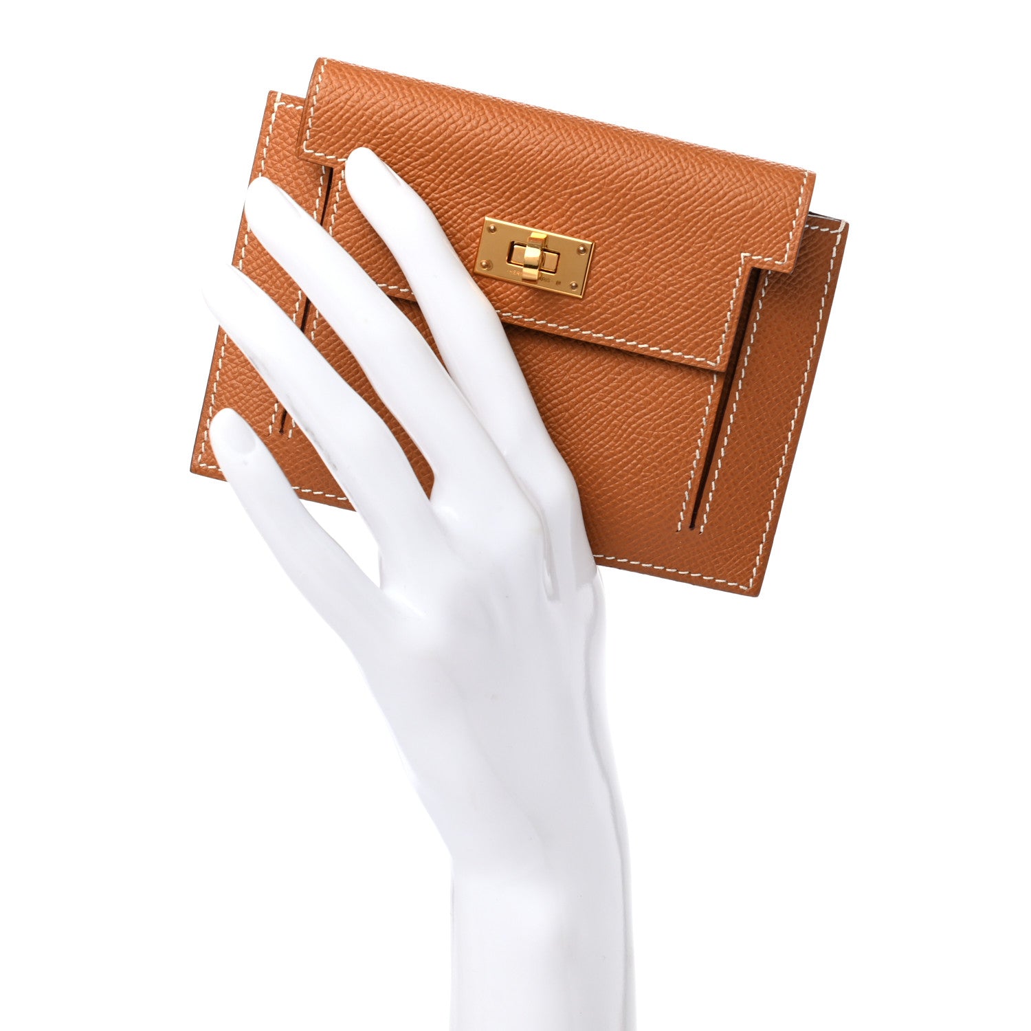 Hermes Epsom Kelly Pocket Compact Wallet Gold 2 of 7