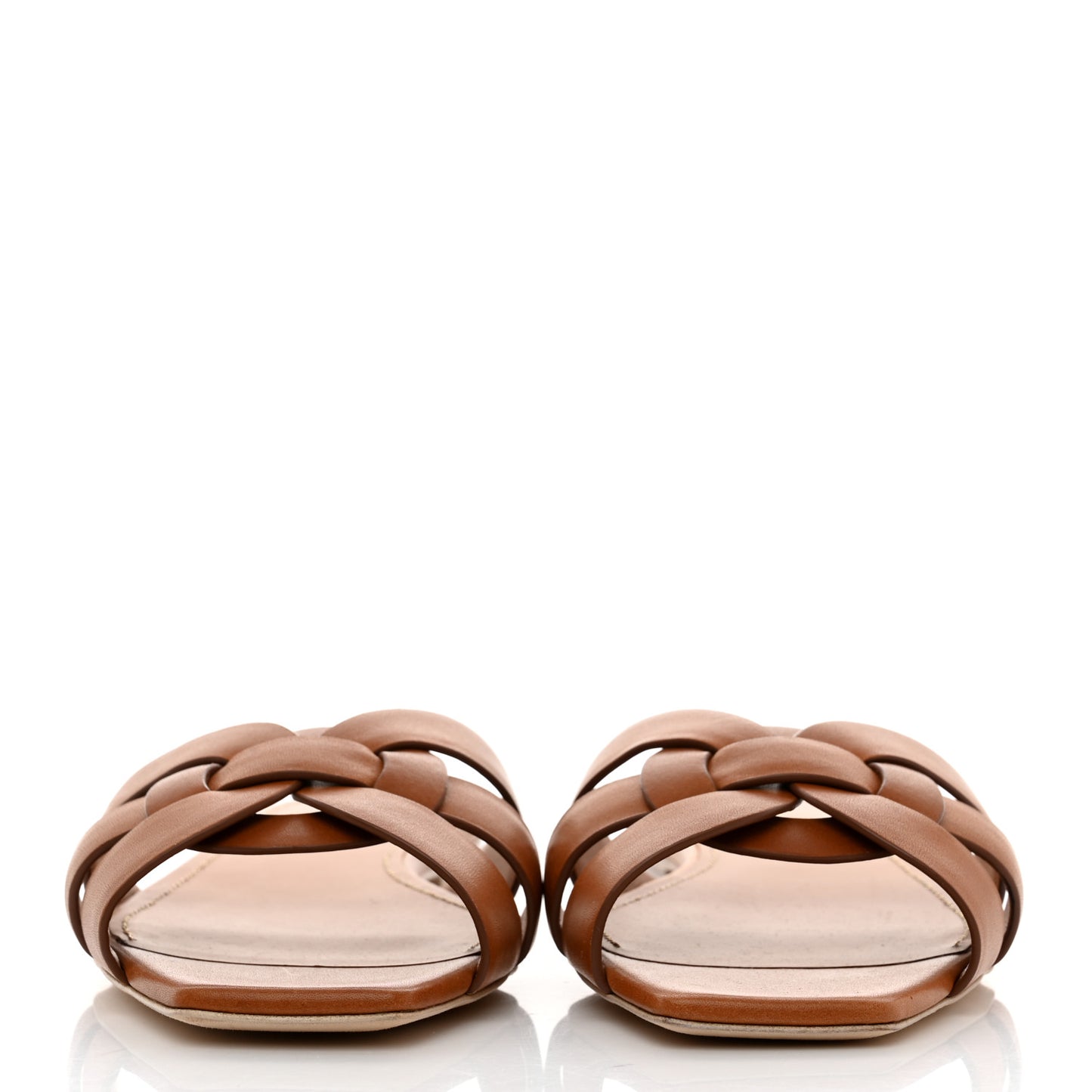 Calfskin Tribute 05 Slide Sandals 37.5 Amber