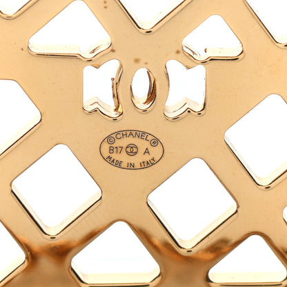 Chanel Crystal Flap Bag Brooch Black Gold 4 of 4