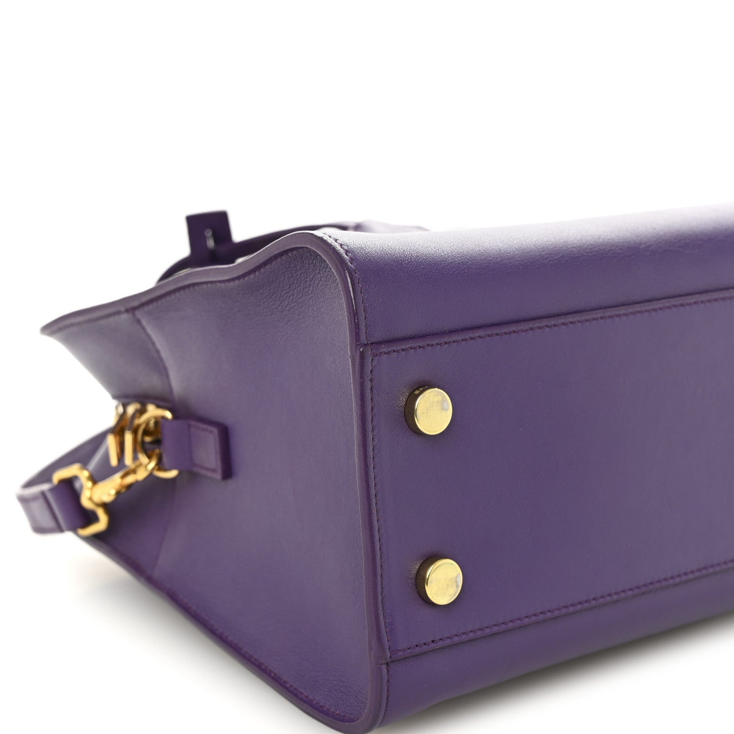 Saint Laurent Calfskin Monogram Baby Cabas Purple 8 of 9
