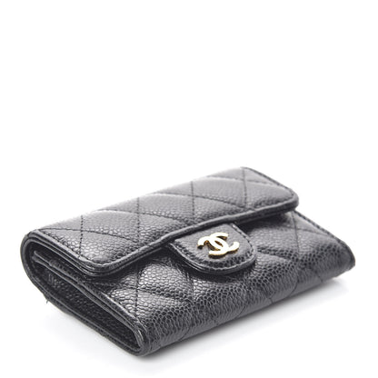 Chanel Caviar Quilted Flap Card Holder Wallet Black 4 of 10