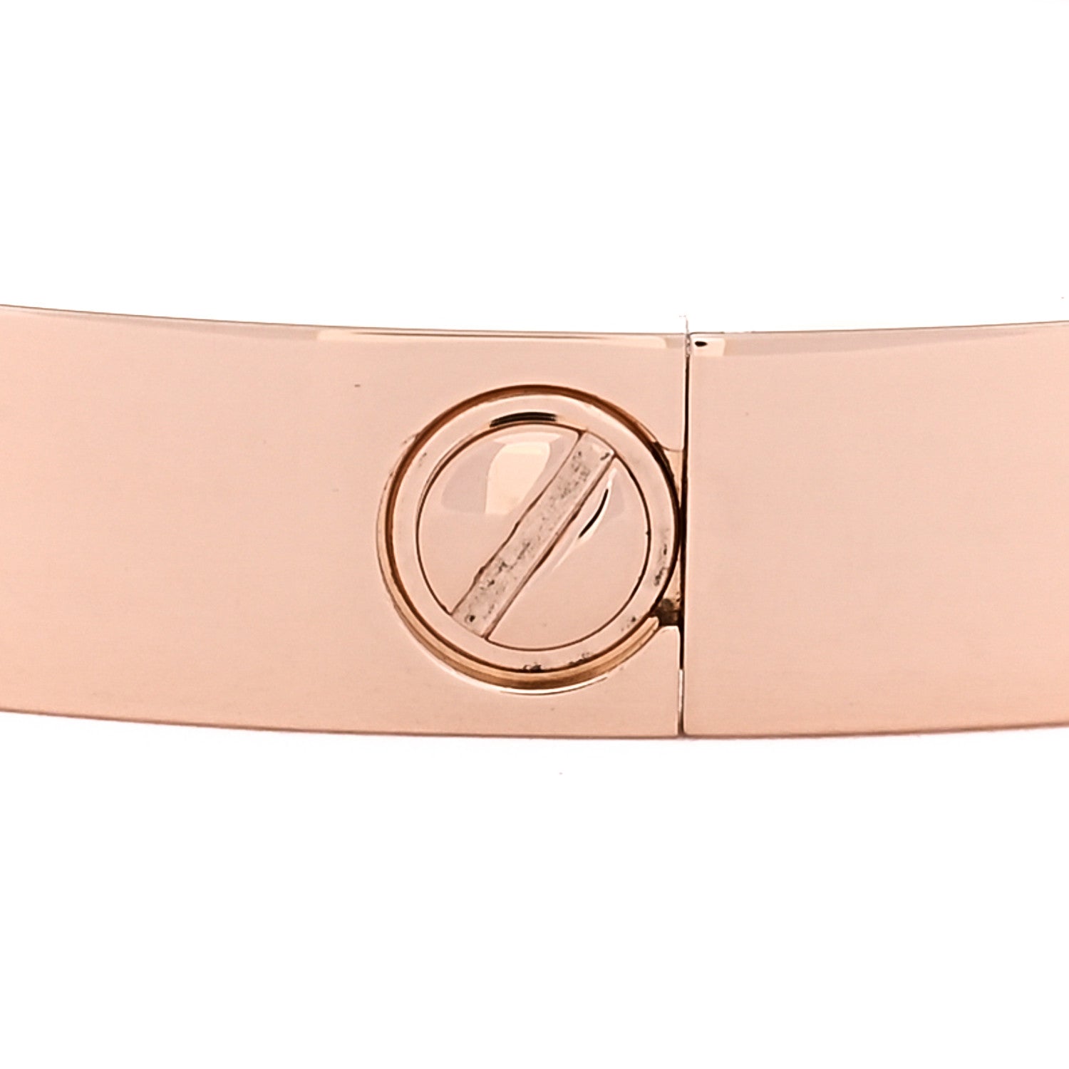Cartier 18K Pink Gold 10 Diamond LOVE Bracelet 16 4 of 6