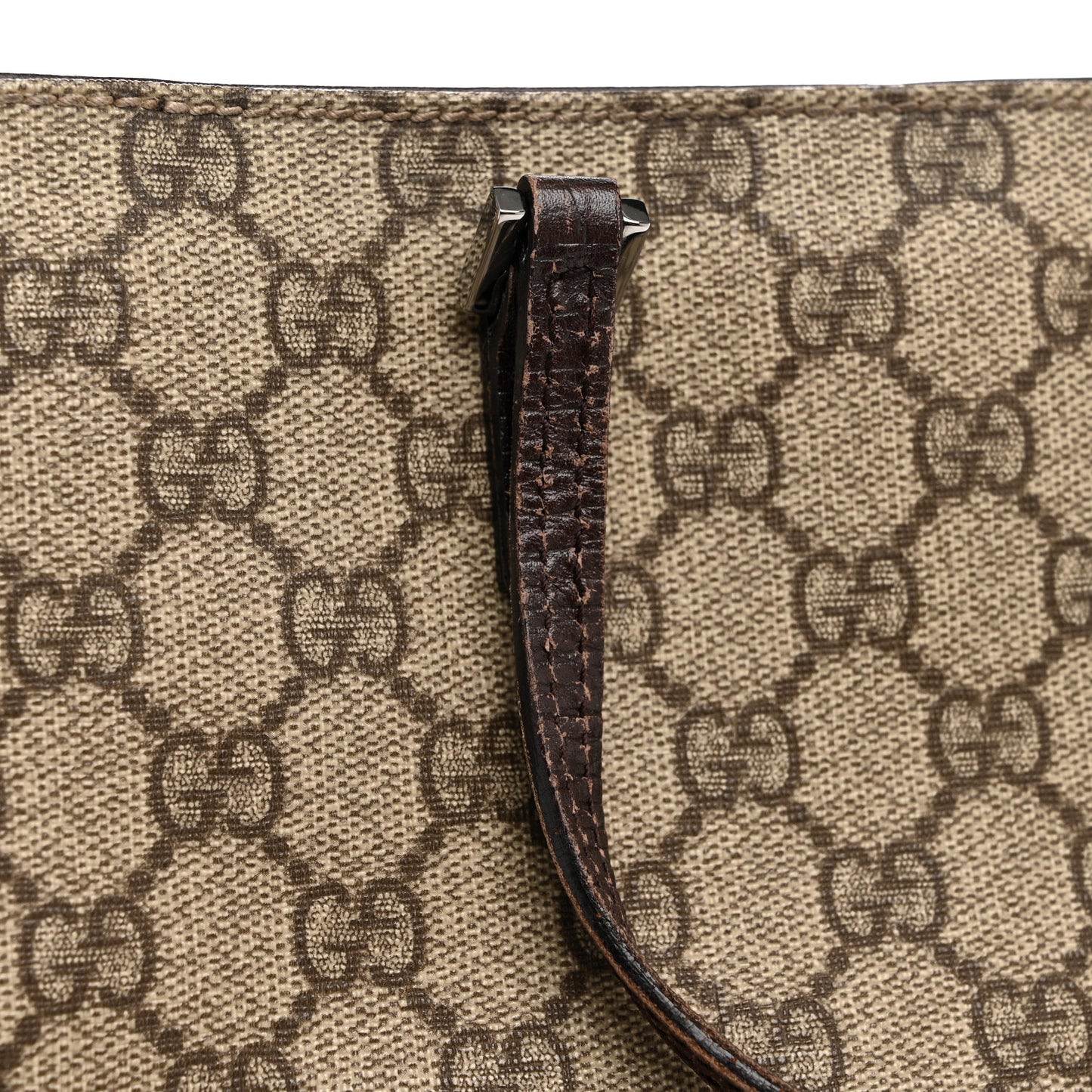 GG Plus Monogram Flat Vertical Tote Dark Brown