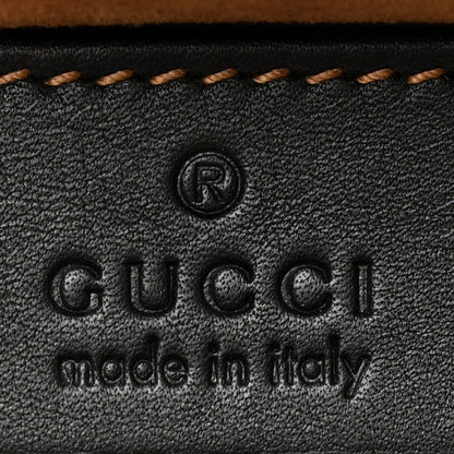 Gucci GG Supreme Monogram Calfskin Small Padlock Shoulder Bag Beige Black Cuir 4 of 10