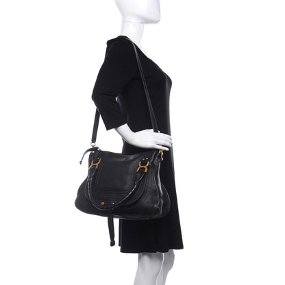 Chloe Calfskin Medium Marcie Satchel Black 2 of 9