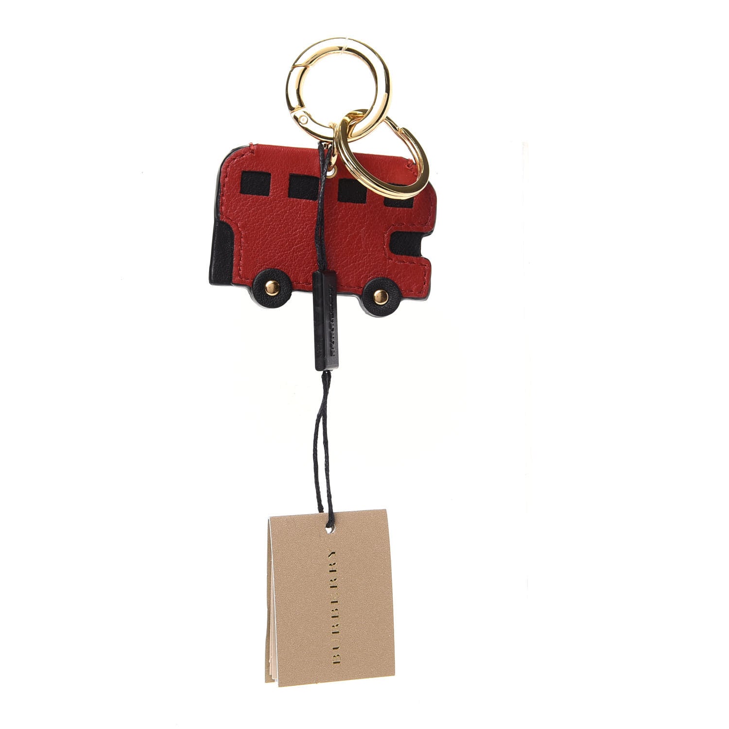 Burberry Calfskin London Bus Key Charm Parade Red 2 of 6