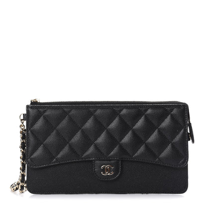 Chanel Caviar Quilted Classic Pouch With Handle Black 1 of 8