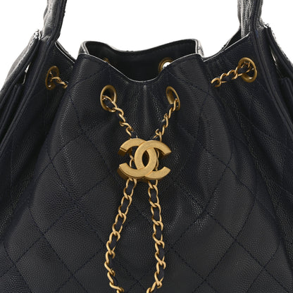 Chanel Caviar Quilted Small Chanel 25 Handbag Dark Navy 8 of 11