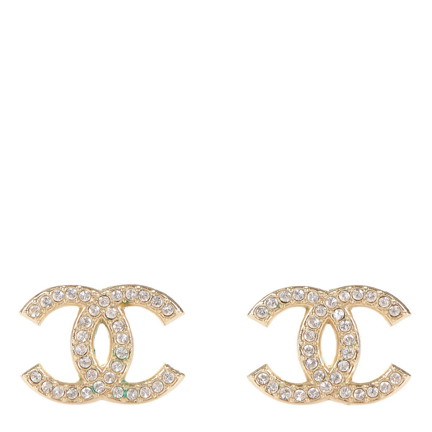 Crystal CC Earrings Gold