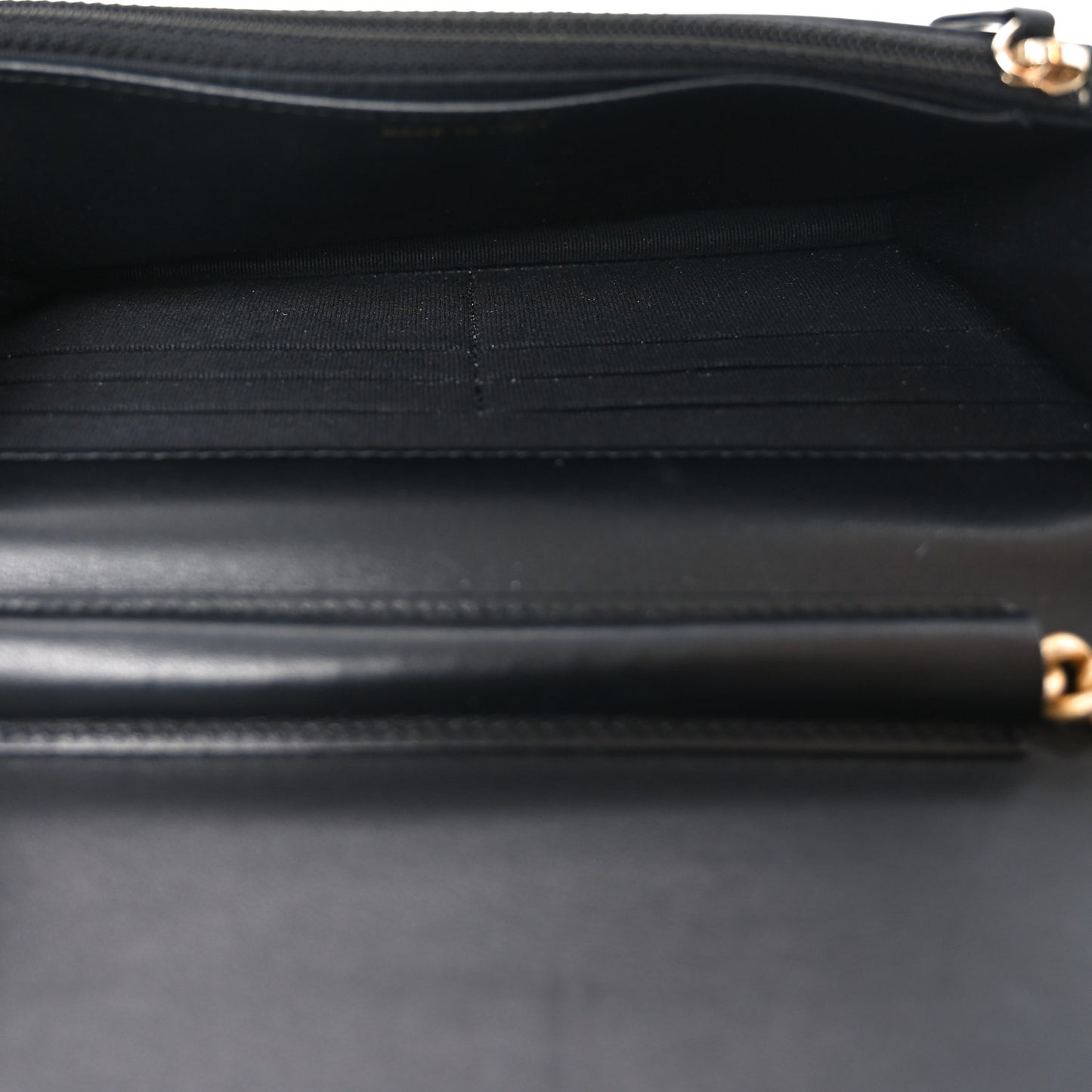 Caviar Quilted Boy Wallet On Chain WOC Black