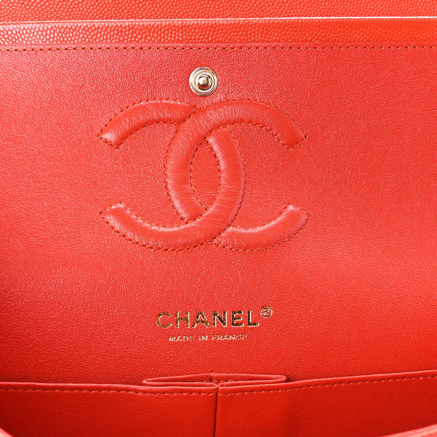 Chanel Caviar Quilted Medium Double Flap Red 6 of 11