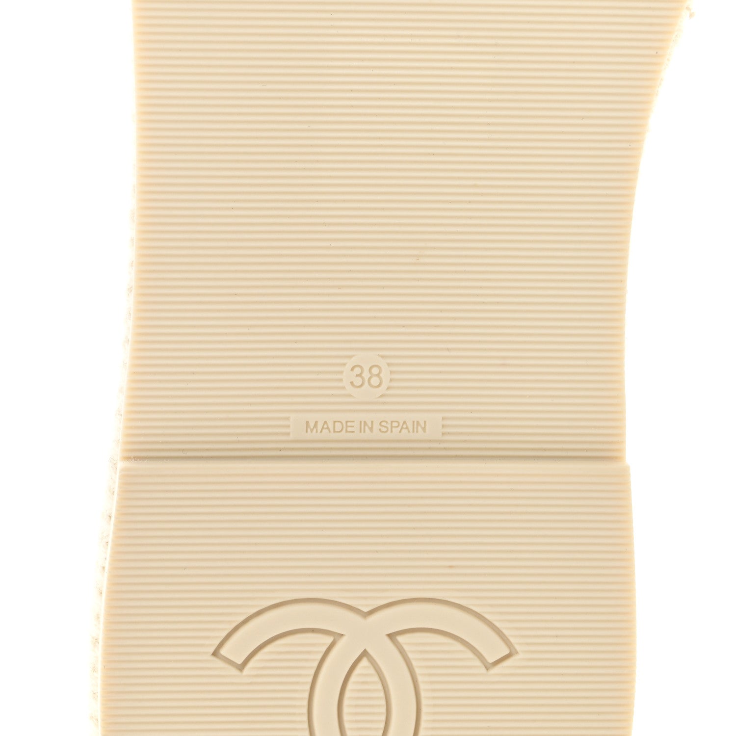 Chanel Wool Alpaca Chain CC Slide Sandals 38 Ivory 7 of 10