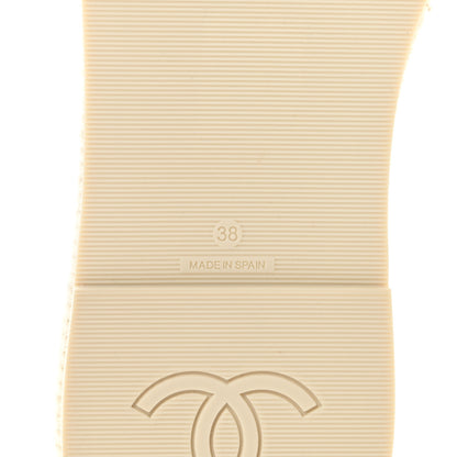 Chanel Wool Alpaca Chain CC Slide Sandals 38 Ivory 7 of 10