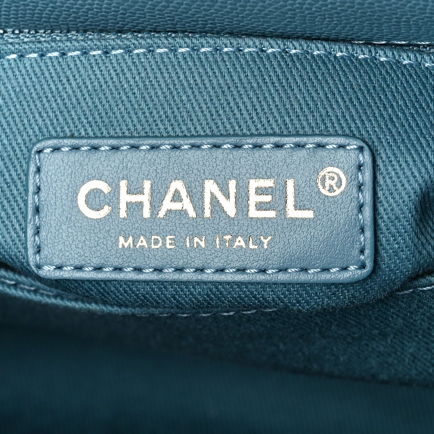 Chanel Caviar Chevron Quilted Mini Coco Handle Flap Sky Blue 6 of 9
