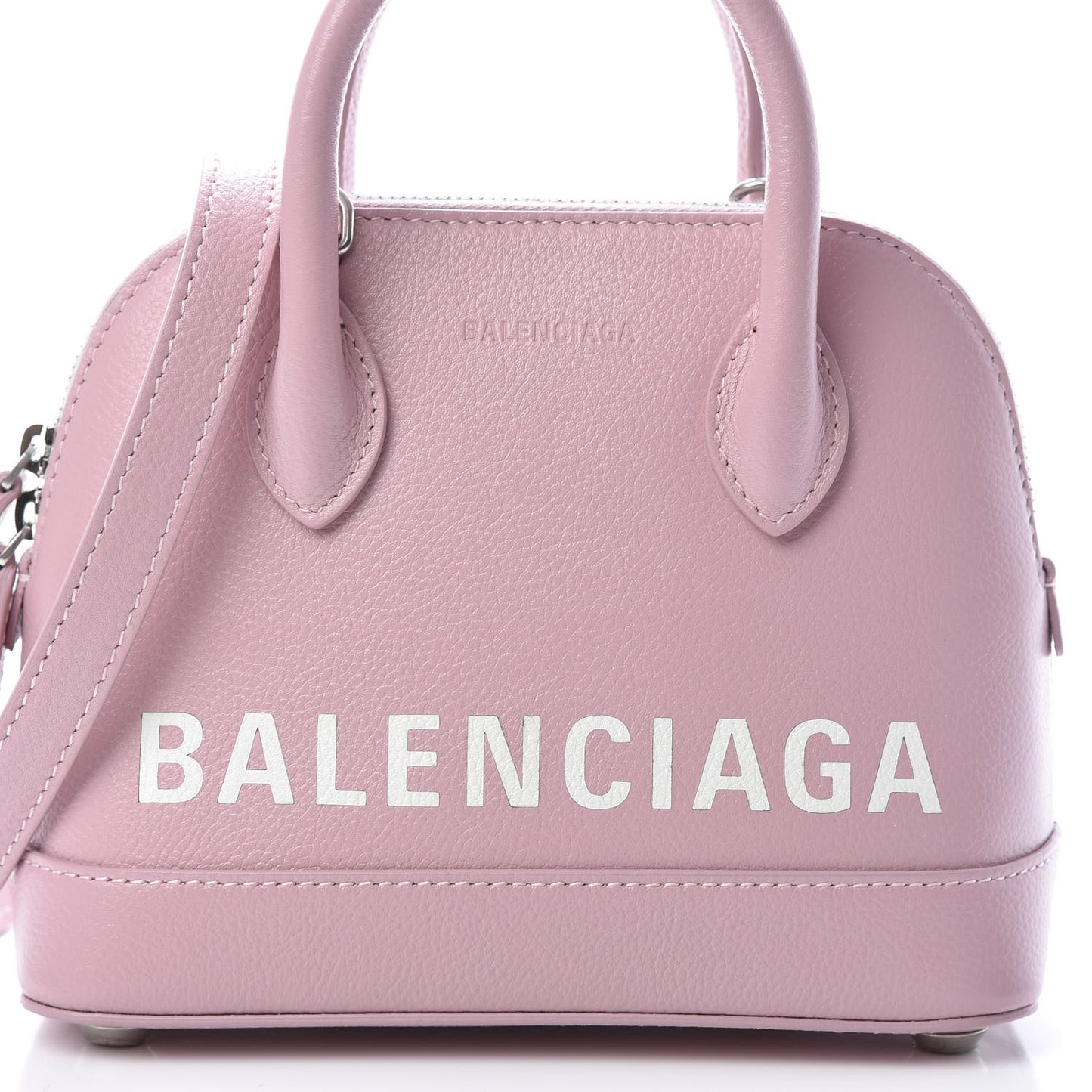 Grained Calfskin XXS Ville Top Handle Bag Pink White