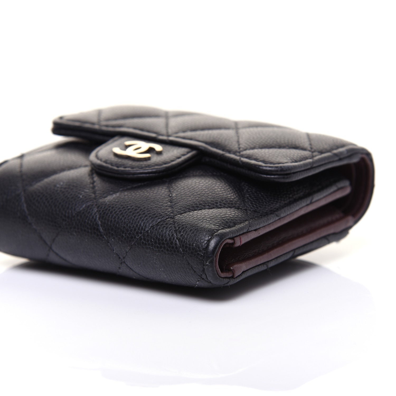 Chanel Caviar Quilted Compact Flap Wallet Black 7 of 13