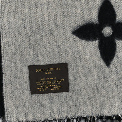 Louis Vuitton Cashmere Monogram Reykjavik Scarf Black 3 of 3