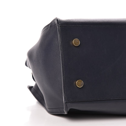 Saint Laurent Smooth Calfskin Small Monogram Cabas Navy 10 of 11