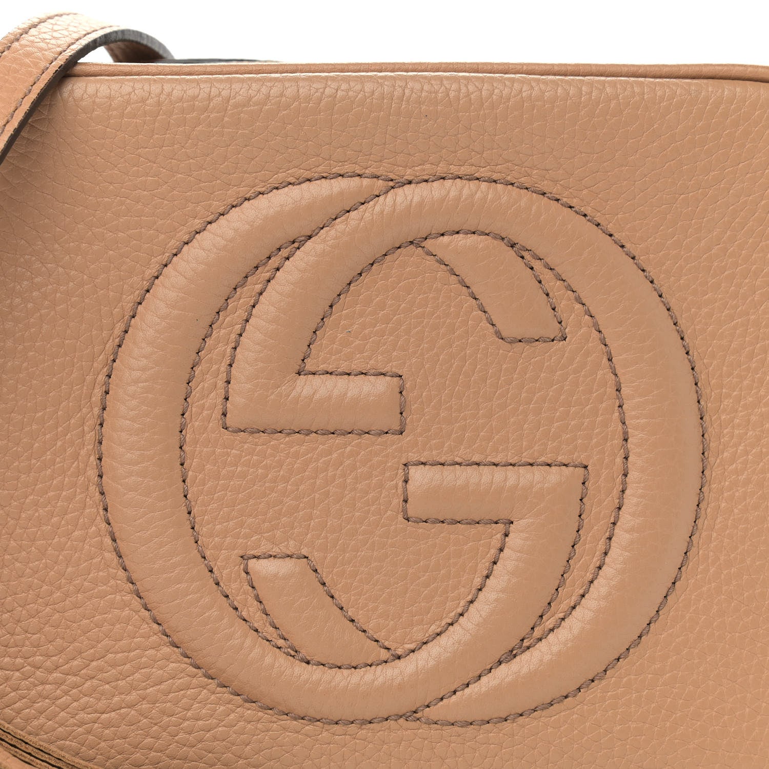 Gucci Pebbled Calfskin Small Soho Disco Bag Camelia 8 of 13