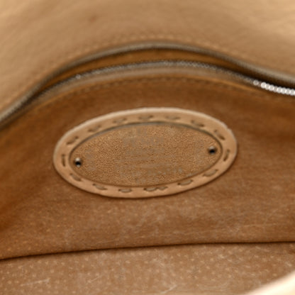 Fendi Calfskin Romano Selleria Baguette Beige 6 of 9