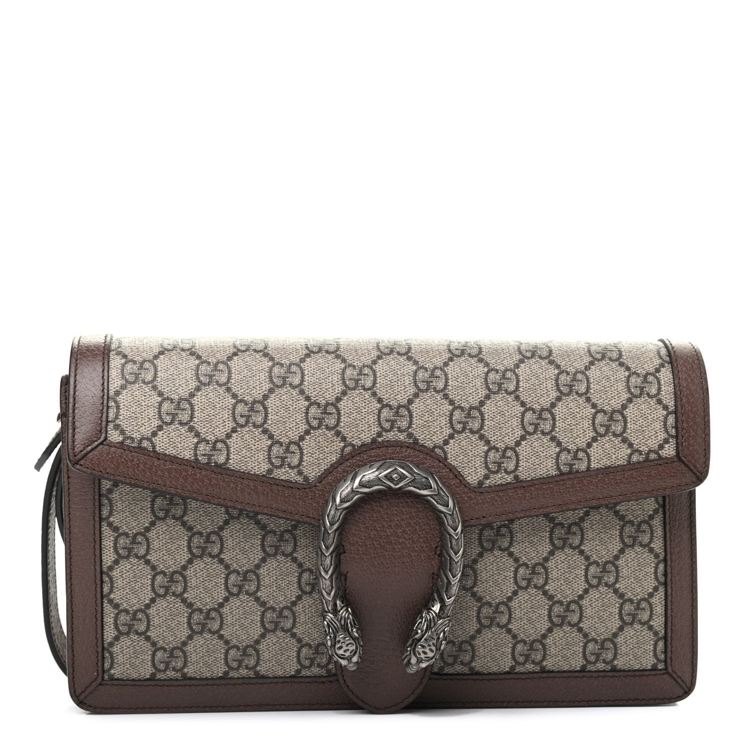 Gucci GG Supreme Monogram Dionysus Clutch Wristlet Beige New Acero 1 of 5