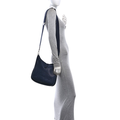 Hermes Taurillon Clemence Evelyne III PM Bleu Nuit 2 of 13