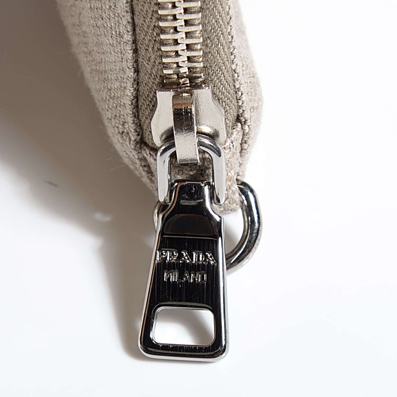 Prada Canvas Plexiglass Frame Crystal Kiss Lock Bag Naturale 7 of 10
