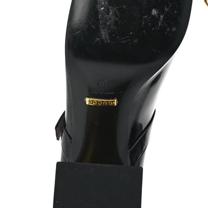 Gucci Patent Womens Horsebit Mid-Heel Mary Jane Pumps 37 Black 6 of 9
