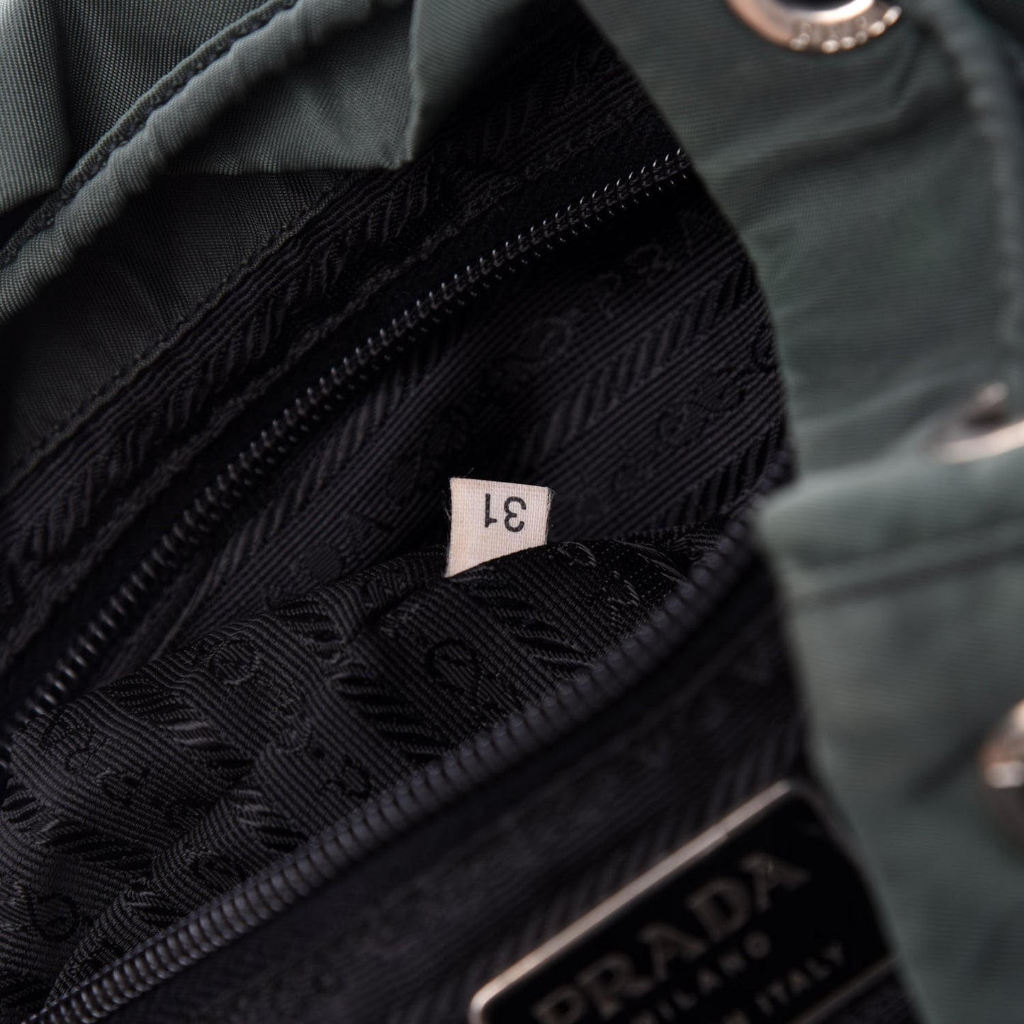 Nylon Vela Large Backpack Green