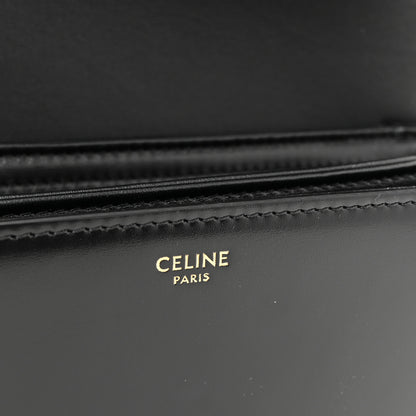 Celine Shiny Calfskin Medium Triomphe Black 6 of 10