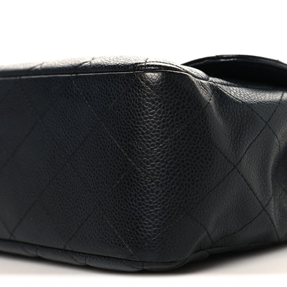 Chanel Caviar Quilted Jumbo Single Flap Black 10 of 11