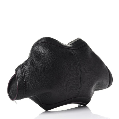 Alexander McQueen Calfskin De Manta Clutch Black 2 of 9