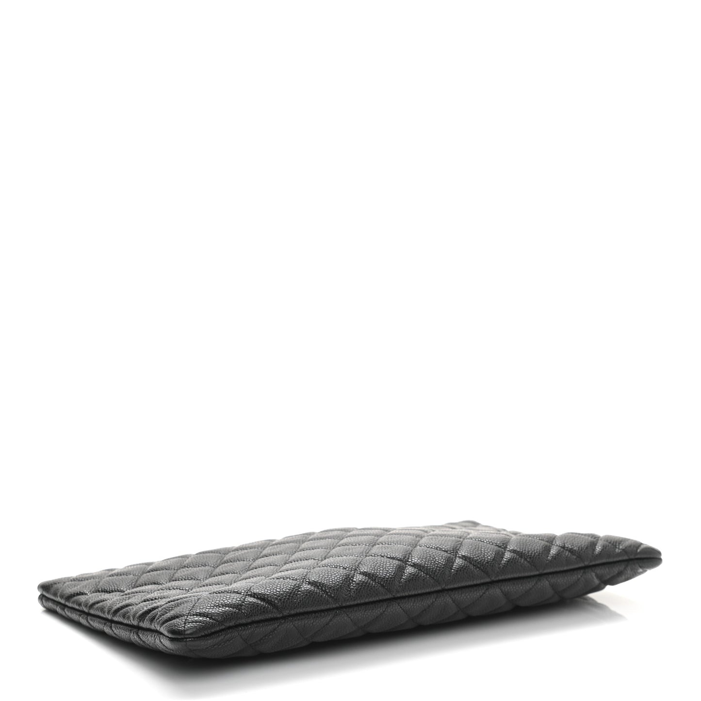 Caviar Quilted Large Cosmetic Case Black