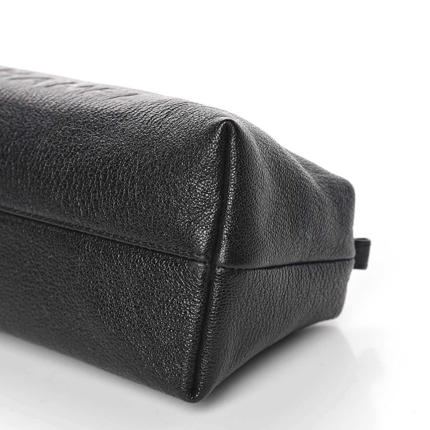 Calfskin Logo Cosmetic Case Black