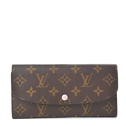 Louis Vuitton Monogram Emilie Wallet Rose Ballerine 1 of 8