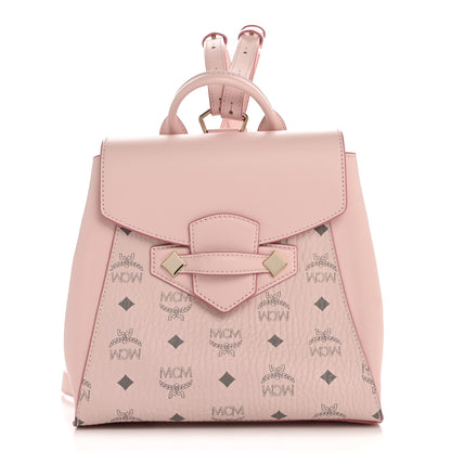 MCM Calfskin Essential Visetos Small Backpack Powder Pink 1 of 13