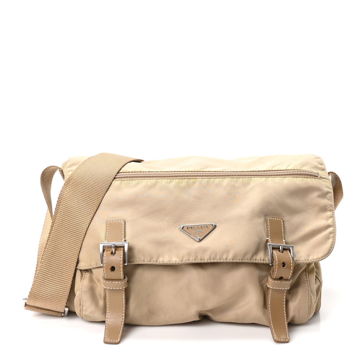 Nylon Vela Sport Messenger Bag Cammello
